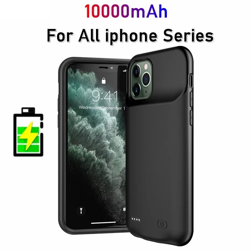 

Power Bank Case For iPhone 13 12 Pro Max 12 Mini 11 Pro Max XR XS Max Ultra Thin Battery Charger Cover For iphone 6 7 8 Plus SE2