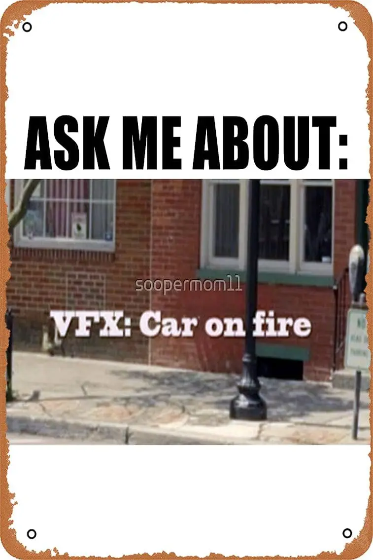 Velocipastor VFX: автомобиль на огненном плаката металлическая жестяная вывеска