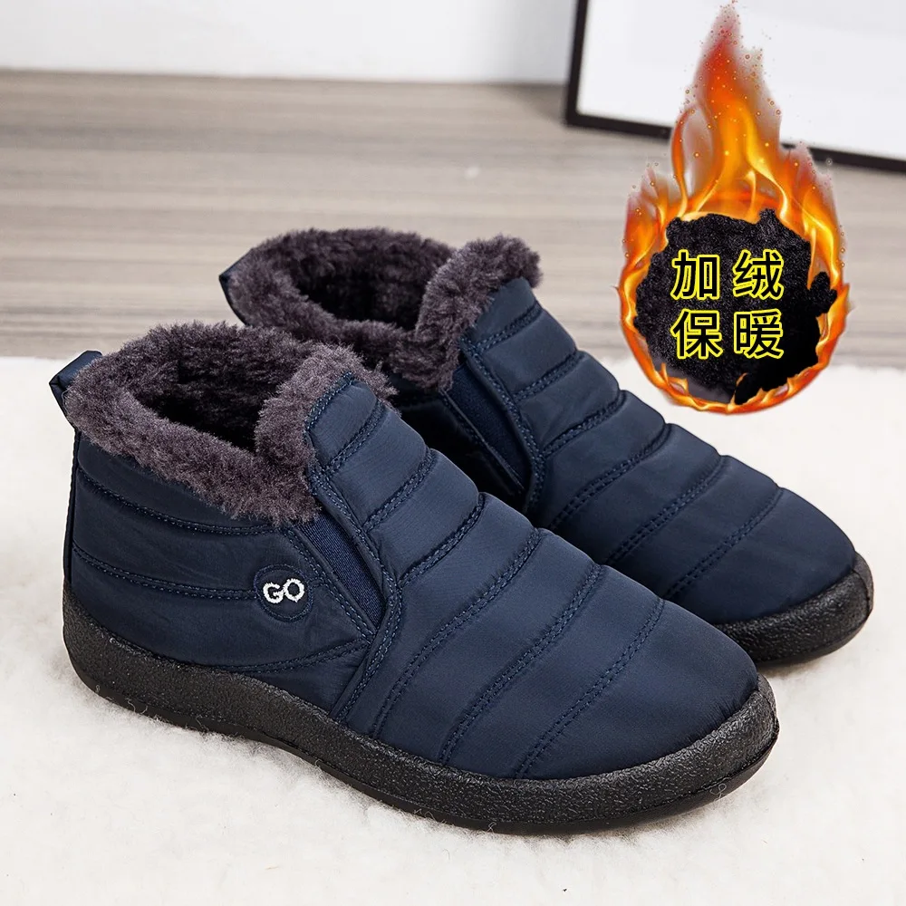 

Women Men Boots Lightweight Winter Shoes for Men Snow Boots Waterproof Winter Footwear Plus Size 47 Slip on Unisex Ankle Boots
