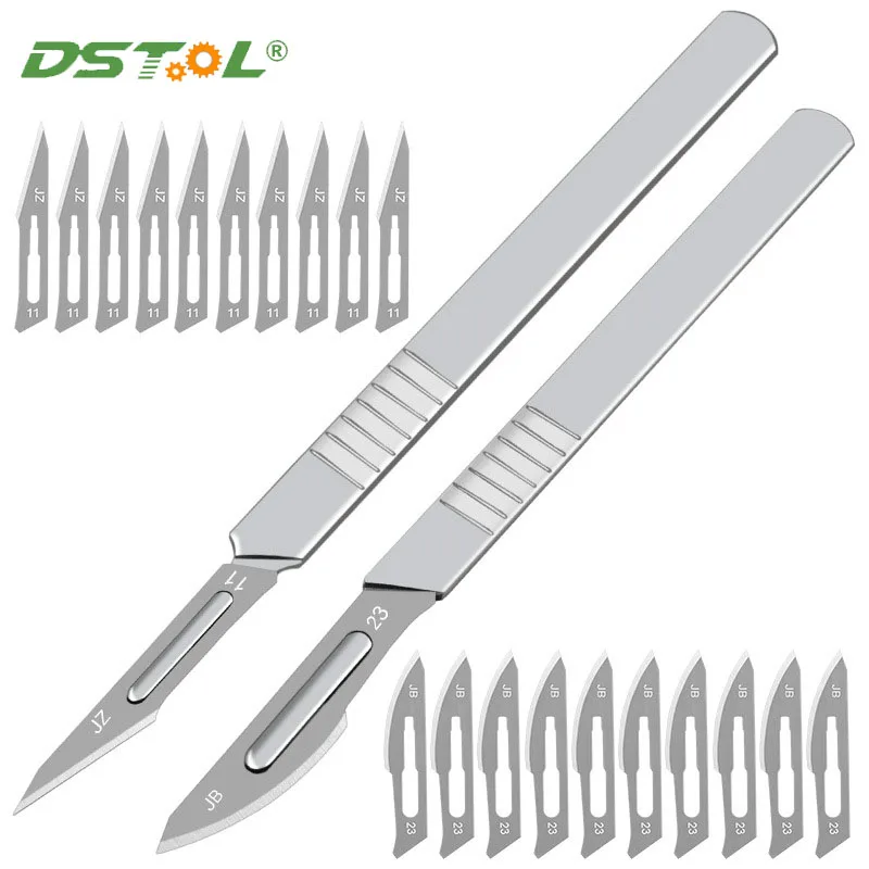 Хирургические Скальпели с лезвиями 11 #23 # ручной скальпель из искусственной стали для обслуживания телефона разборка ремонт животных хирургический нож