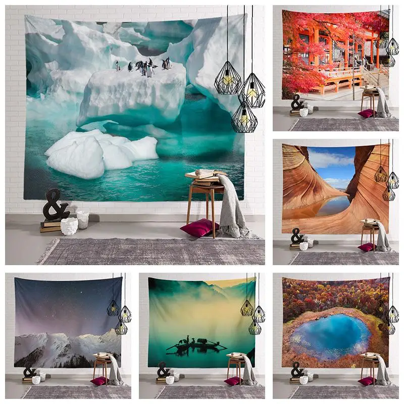 

Outdoor photography natural scenery illustration glacier mountain lake water tapestry