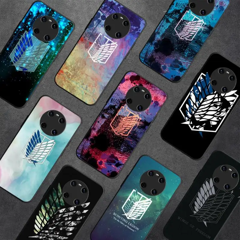 

FHNBLJ Anime attack on Titan Phone Case for Redmi 8 9 9A for Samsung J5 J6 Note9 for Huawei NOVA3E Mate20lite cover