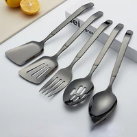 public stainless steel spoon fork hotel set of five dishes spoon colander creative household thickened tableware dagong spoon