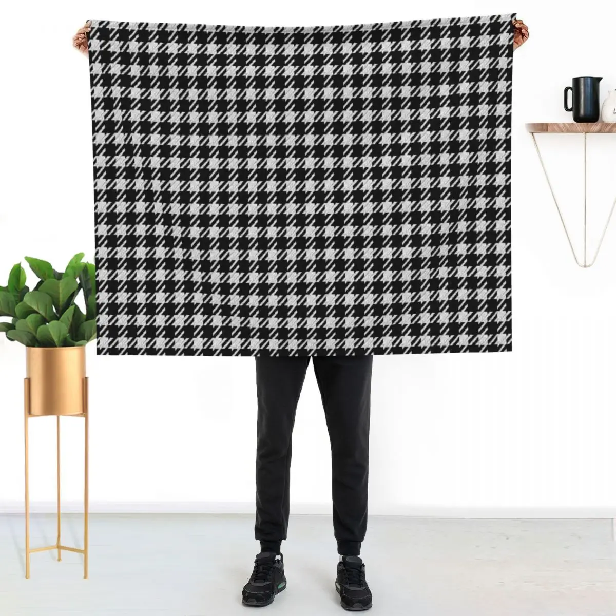 Фото Иконичный плед из ткани с дизайном Seat Fabric от Stuttgart, мягкий однотонный плед для дивана и кровати №2