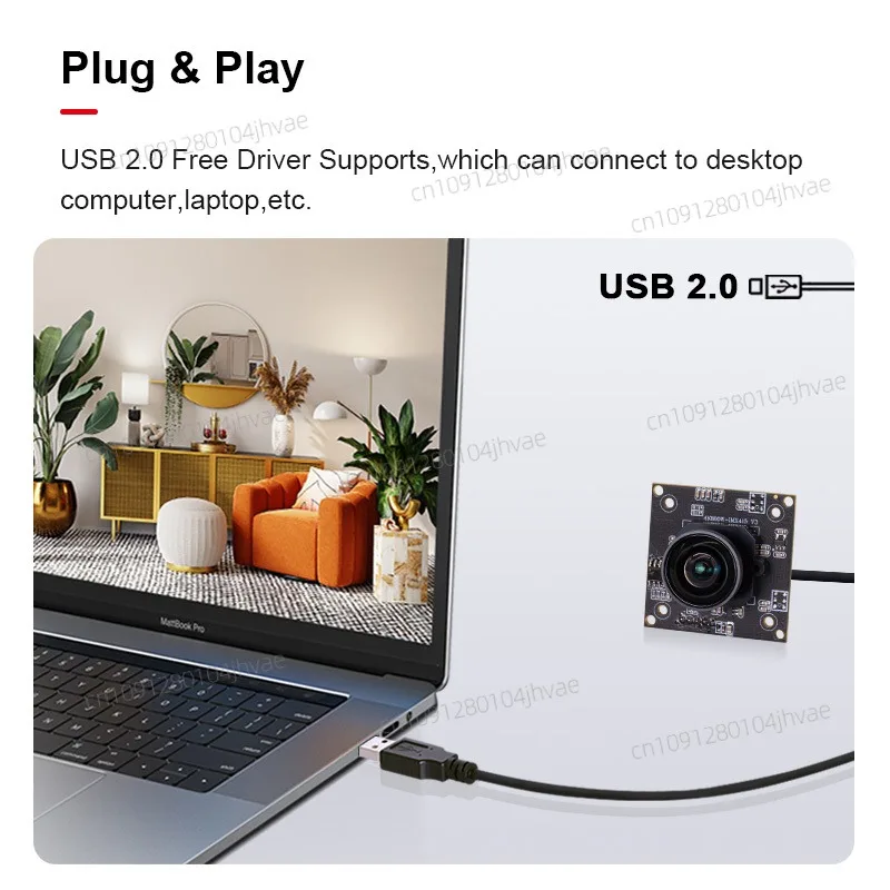 Фото IMX415 38 мм 4K 8MP 1,7 мм 190 градусов панорамный модуль веб-камеры Full HD MJPG/YUY2 USB Free Drive №4
