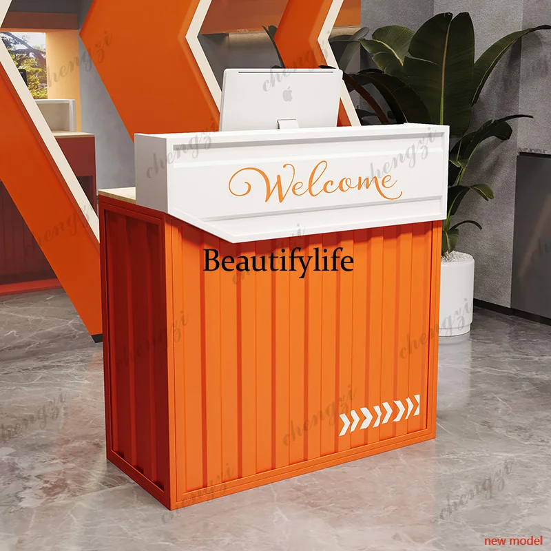Фото Винтажные ресепшн-стойки A68 Green Orange: классические, роскошные, угловые, современные, для офиса, с местом для хранения №1