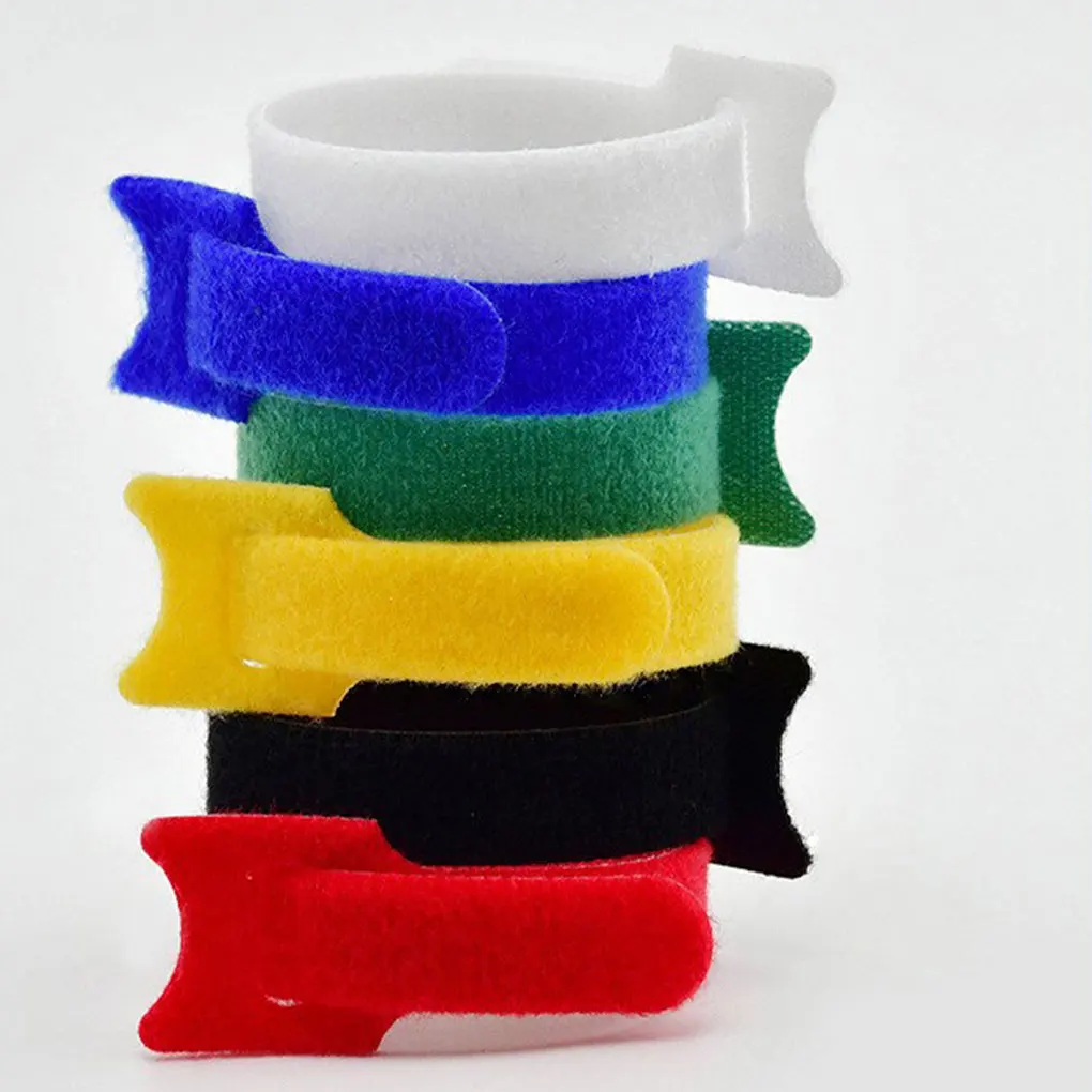 

100 Pieces Cable Tie Strap Fixator Universal Self-adhesive Cord Wire Mount Fastener Accessories Fixed Tools White