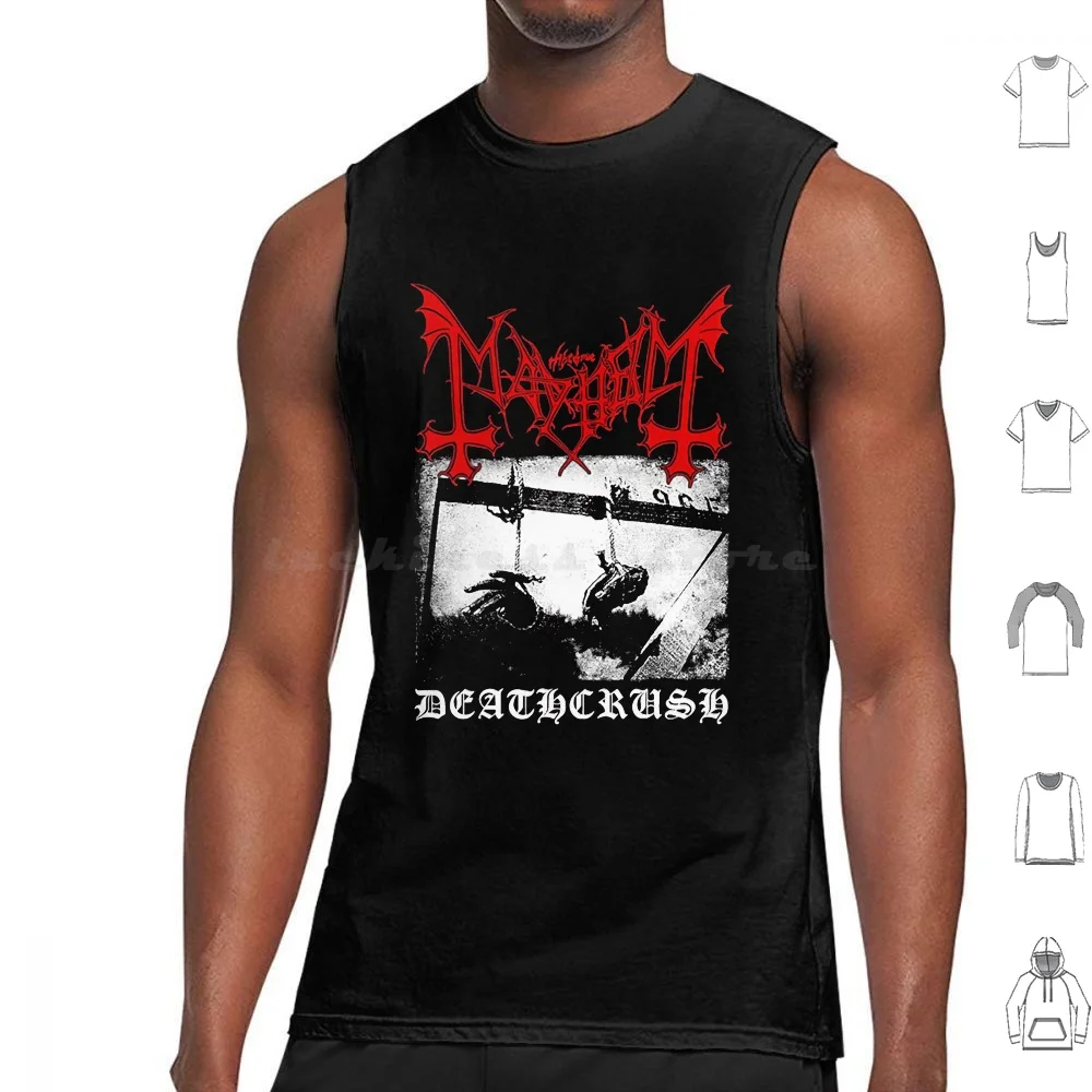 

Mayhem Deathcrush Euronymous Dead Varg Tank Tops Print Cotton Black Metal Metal Heavy Metal Darkthrone Fenriz