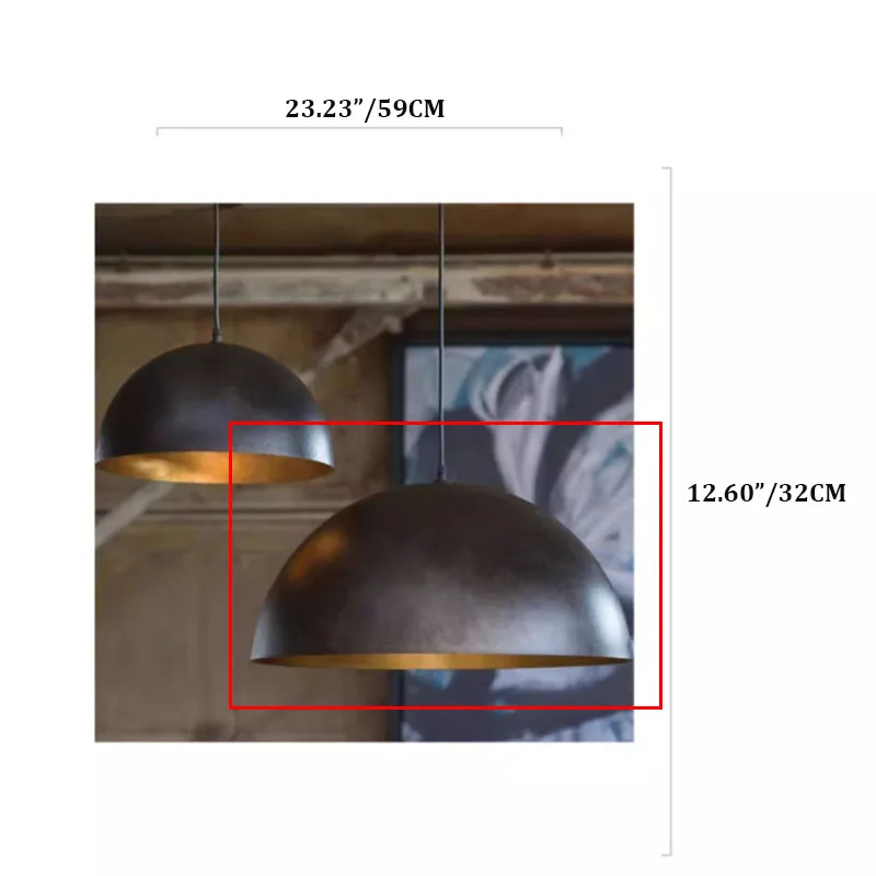 Подвесные светильники в стиле индастриал для дома большой черный светильник