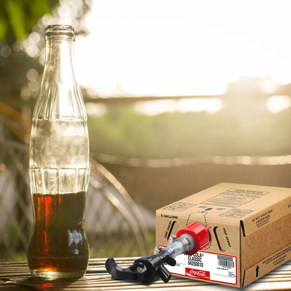 Красный нагрудник кран для коки-колы в коробке смеситель пикника