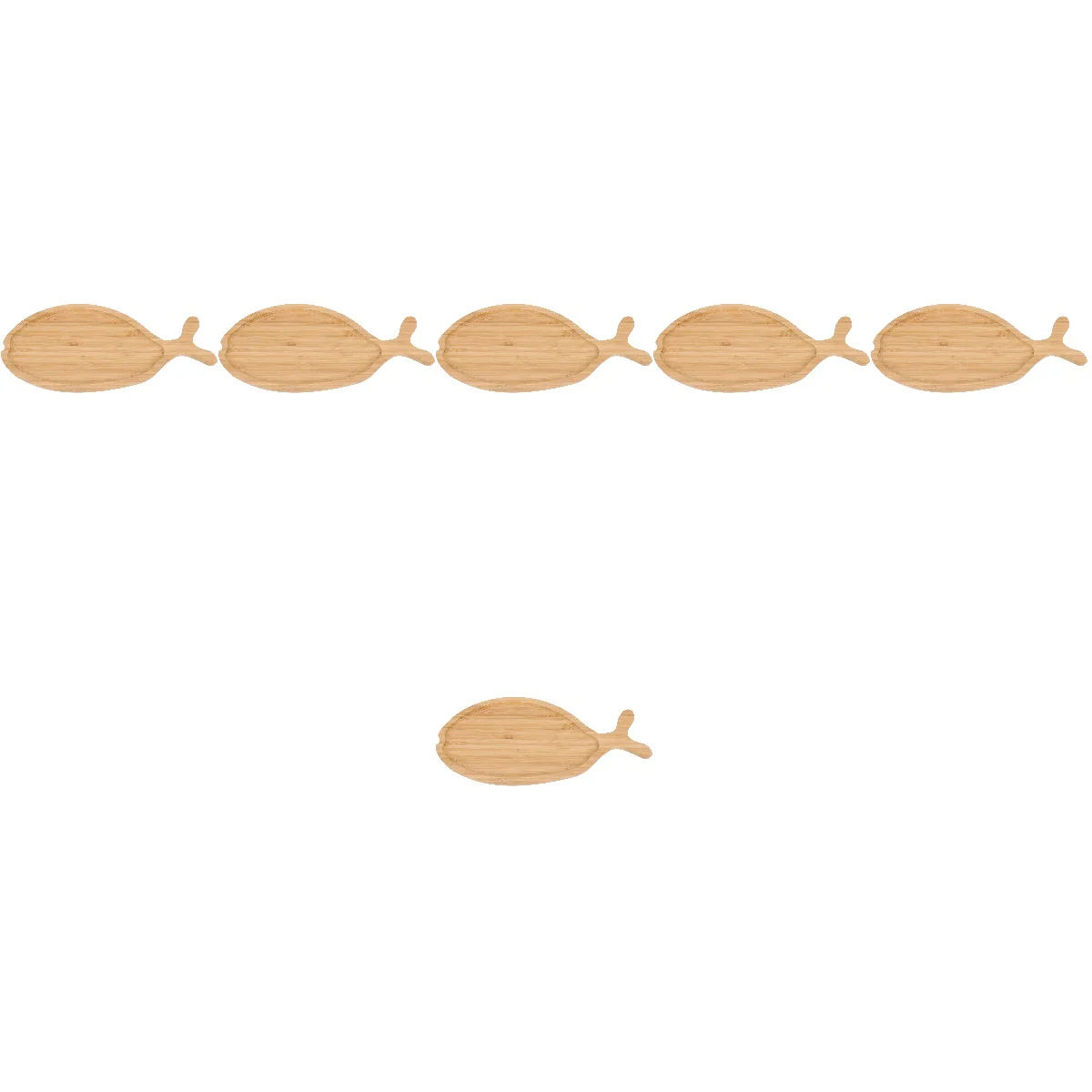 

6pcs Cartoon Style Sushi Tray Cartoon-shaped Jewelry Storage Tray Wood Trayss
