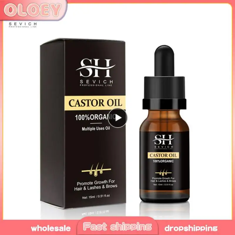 

Natural Organic Castor Oil For Damaged Hair Care Hair Growth Oil Serum Black Eyebrow Enhancer Eyelash Growth Lifting TSLM1