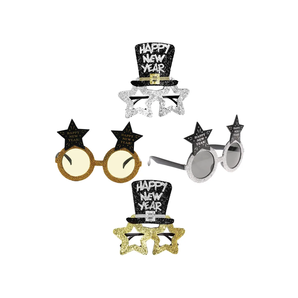 

New Year Glasses Party Eyeglasses Eve Happy Years Frames Frame Funny Christmas Adorn Eyeweardecorative Sunglasses Photo Favor