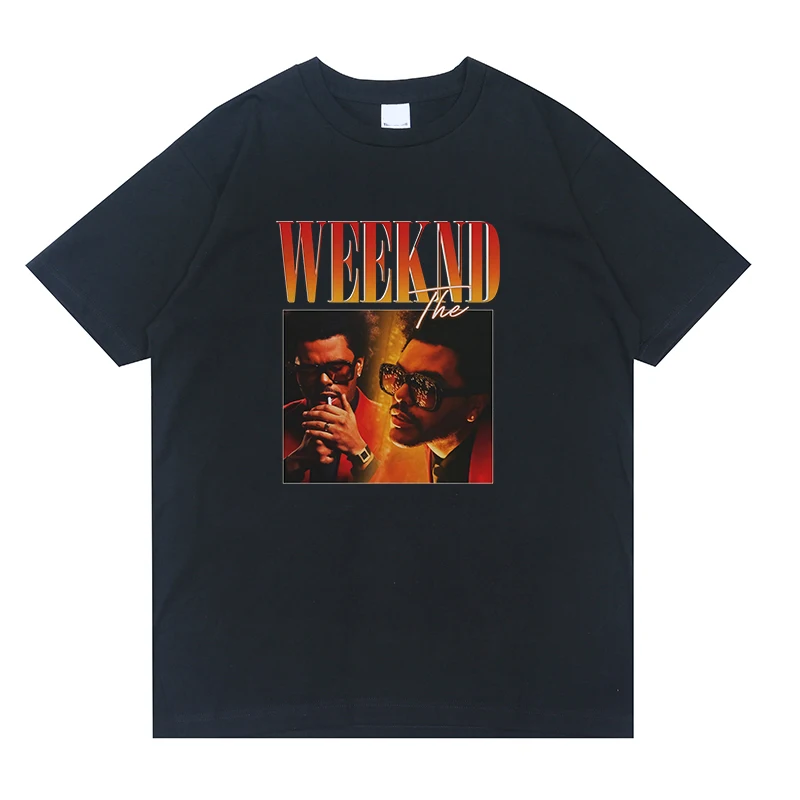

Винтажная черная футболка унисекс The Weeknd 90-х годов, Мужская футболка, повседневные футболки с графическим рисунком в стиле ретро, хлопковая ...