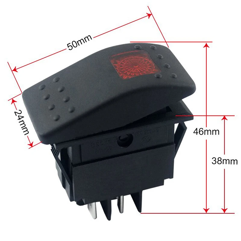 

Waterproof Bar Rocker Toggle Switch Car Boat Rocker Switch Button with Light