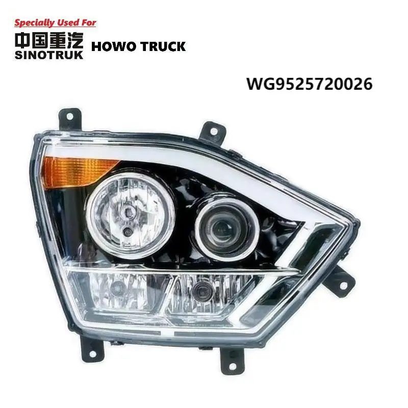 Фото Оригинальное качество Sinotruk Hohan NJ17 Truck (левая и правая) фара-WG9525720025/WG9525720026 Передняя фара №2