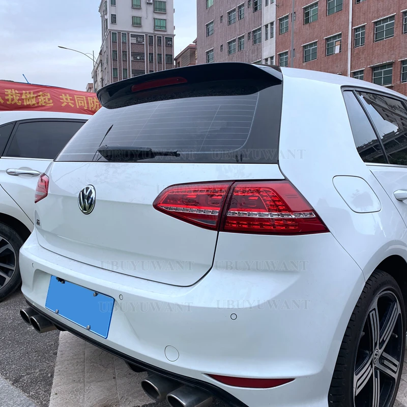 

Стайлинг автомобиля для Volkswagen GOLF 7 MK7 GTI R спойлер 2014-2018 высококачественный спойлер из АБС-пластика на заднюю крышу багажника