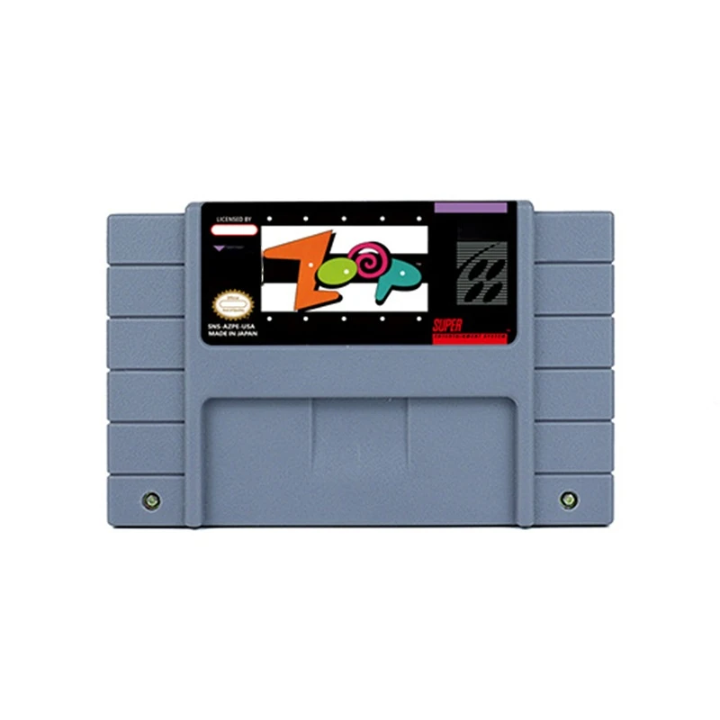 

Zoop Action Game for SNES 16 Bit Retro Cart Children Gift