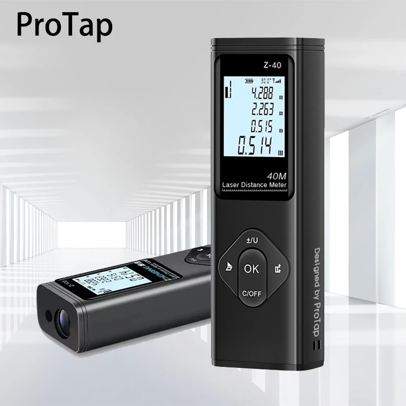 Лазерный дальномер ProTap 40-метровый мини-цифровой инструмент для измерения