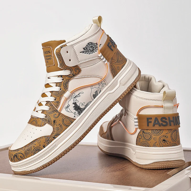 

Высокие повседневные спортивные кроссовки для бега, Мужская универсальная спортивная обувь, новинка 2023, трендовая модная обувь с высоким верхом, женская обувь