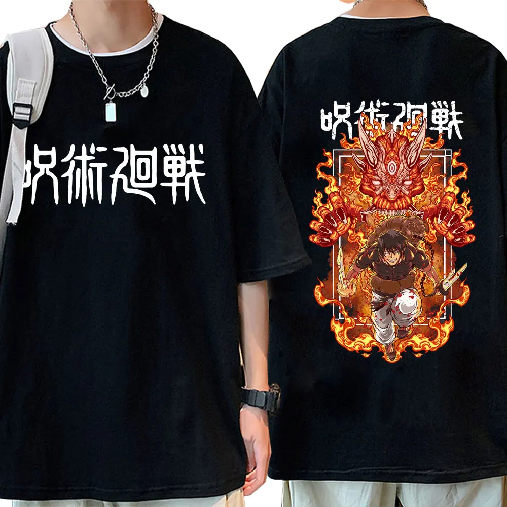 

Anime Jujutsu Kaisen T Shirt Manga Fushiguro Megumi T-shirts Men Women Cotton Punk Short Sleeve Loose T Shirts Streetwear Male
