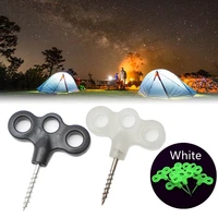 2 styles camping luminous tent screw peg hook rope rope tree decking buckletravel outdoor equipment accessories