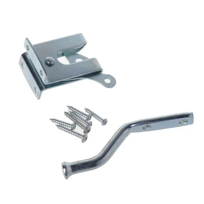 

Self Locking Gate Gravity for LATCH Electroplated Steel Hasp for LATCH Auto Barn Door Lock for Metal Wooden Fences Easy