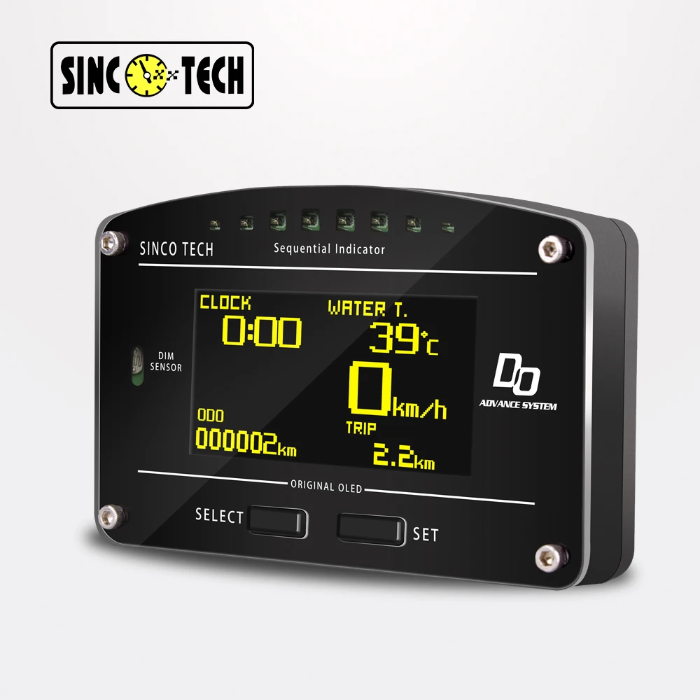 Фото SincoTech 2,5 ''ЖК-универсальные цифровые датчики Race Dash Car Advance ZD Тахометр Boost Gauge Спидометр для автомобиля (DO907) №1
