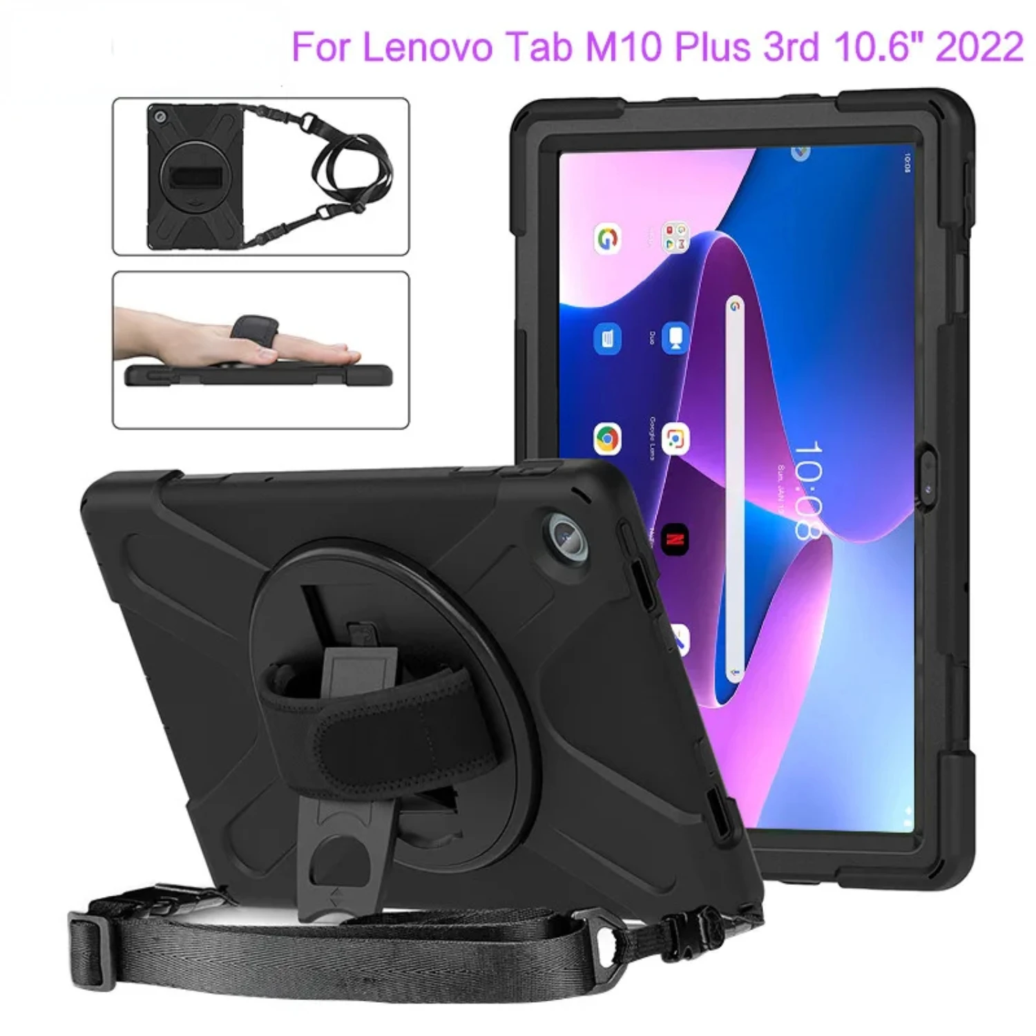 Прочный противоударный черный защитный чехол для Tab TB-125F TB-128F Xiaoxin Pad 2022 г. —