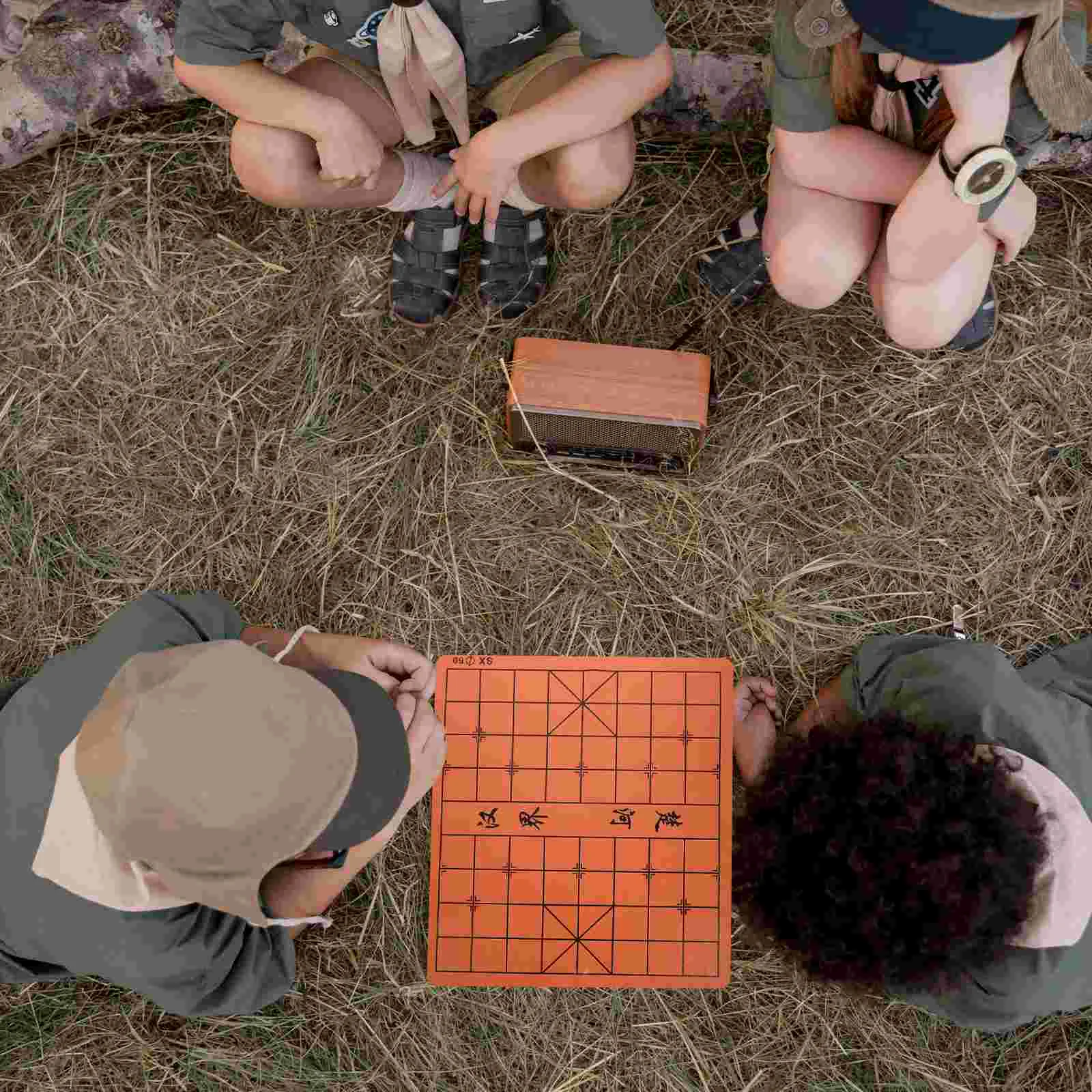 Китайская шахматная доска Go двусторонняя бархатная студенческая складная