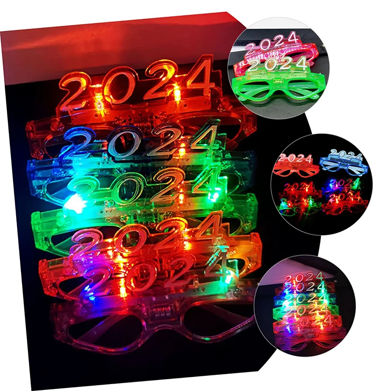 

2024, светодиодные очки, фотография в новом году, проекция 4 цветов, фотография, фотография, реквизит, подарок для взрослых и детей