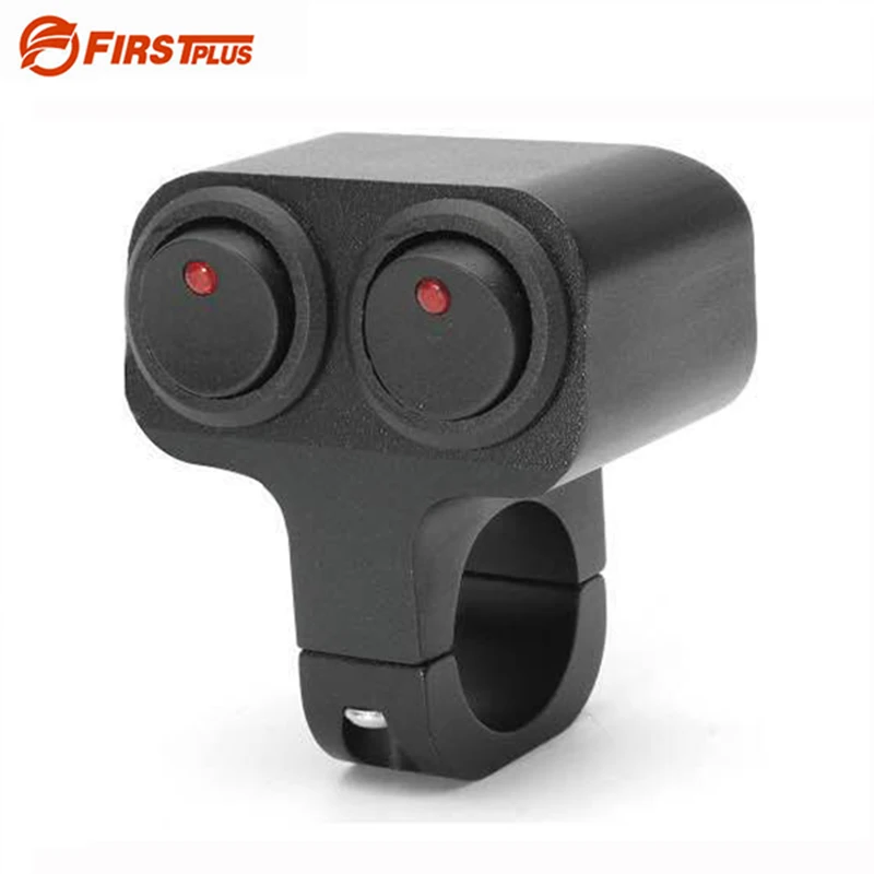 

22mm Aluminun Motorcycle ATV Handlebar Double Control Switch Button Motorbike Headlight Hazard Brake Fog Light ON OFF Switches