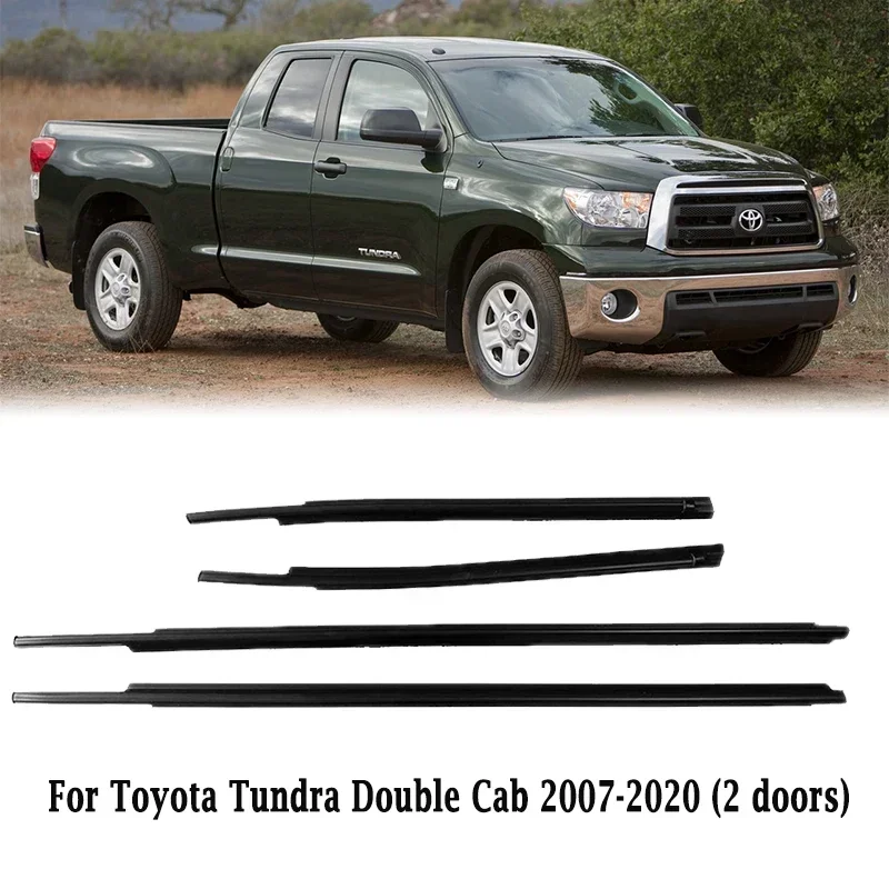 

Для Toyota Tundra Crew Max/Double Cab 2/4 двери 2007-2019 Уплотнитель наружного окна Стекло Уплотнитель ремня Накладка Уплотнительные резиновые ленты