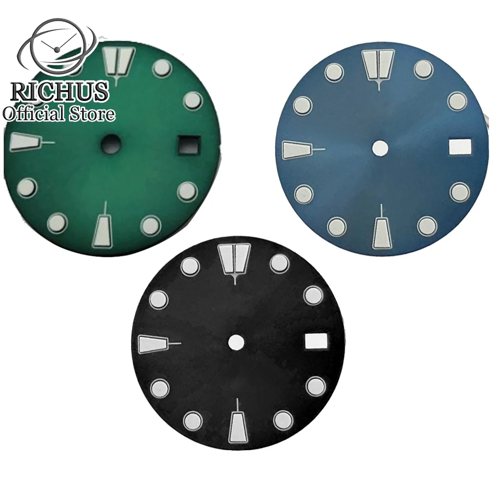 

28.5mm sterile Watch dial luminous watch face fit ETA 2836 2824, ST1612 Mingzhu DG2813 3804, Miyota 8205 8215 821A movement