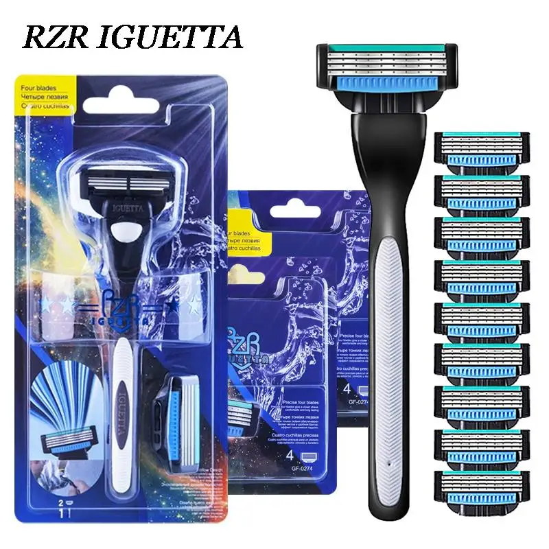 Набор из 10 комбинированных мужских бритвенных лезвий RZR IGUETTA 2022 дешевый набор