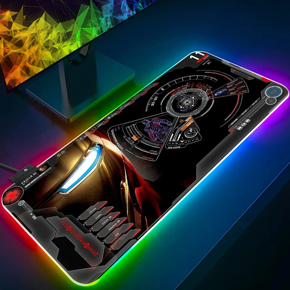 Коврик для мыши и клавиатуры с подсветкой из резины со светодиодной |