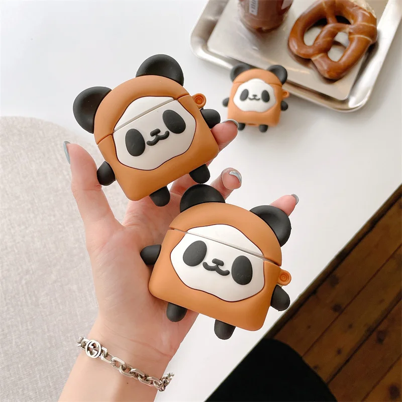 

3D Panda Cute Cartoon Earphone Cover for AirPods 2 1 Pro Wireless Headphone Earbuds Charging Case for AirPods 1 2 3 Pro Cover