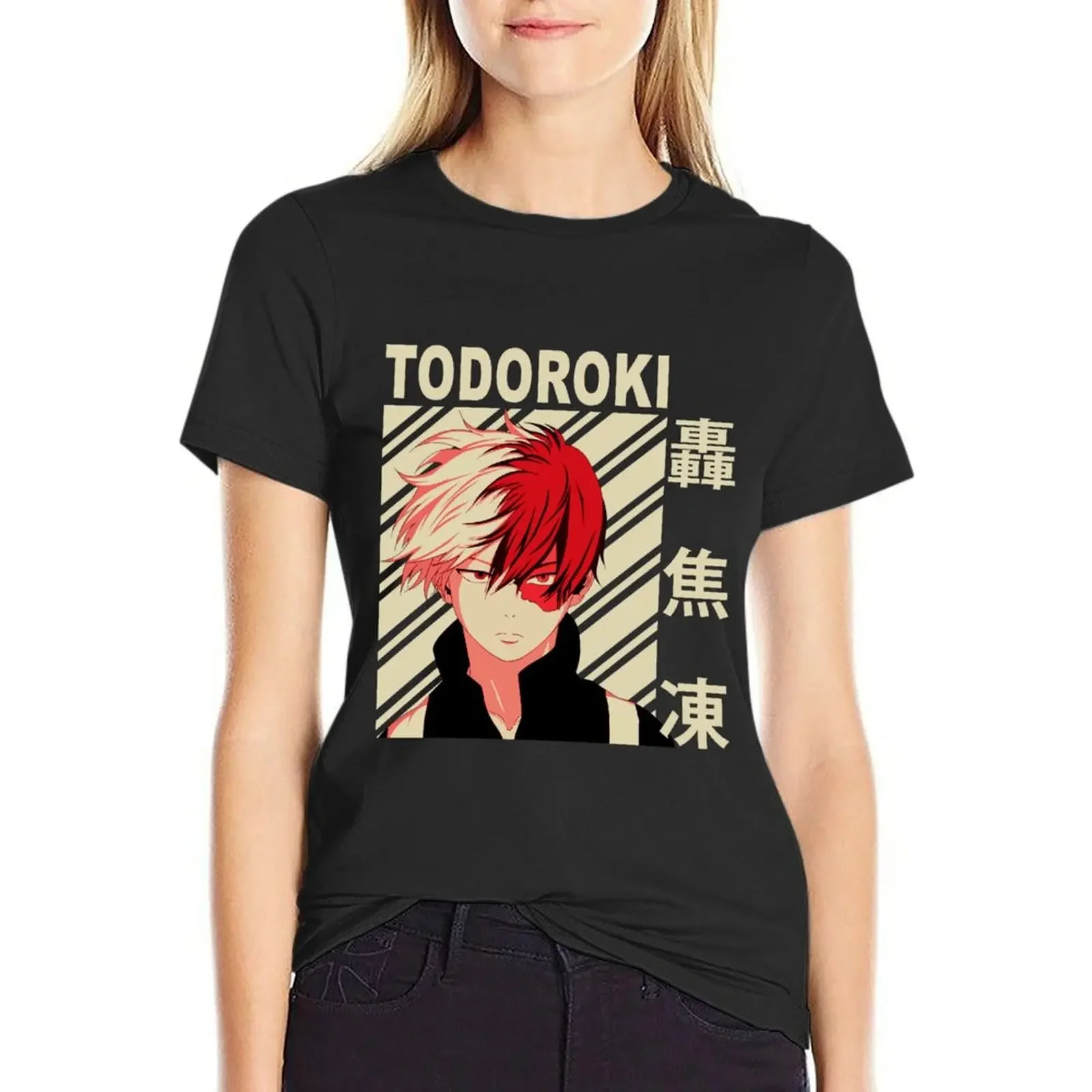 Shoto todoroki-футболка Vintage Art футболки эстетичная одежда летняя для женщин