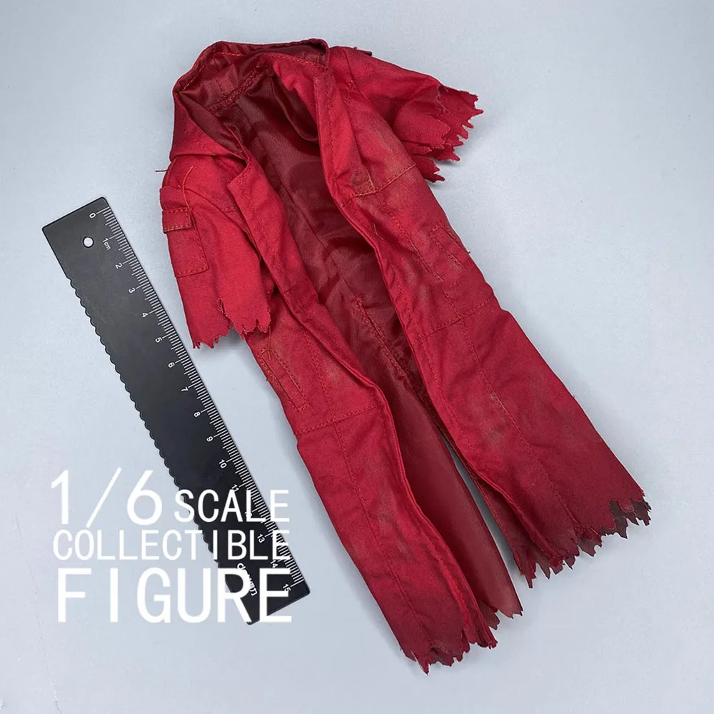 

1/6 Devil Toys CARBINE DXIII Skull Sniper Long Red Dirty Coat Waist Belt Accessories Model Fit 12" Action Figure Collect