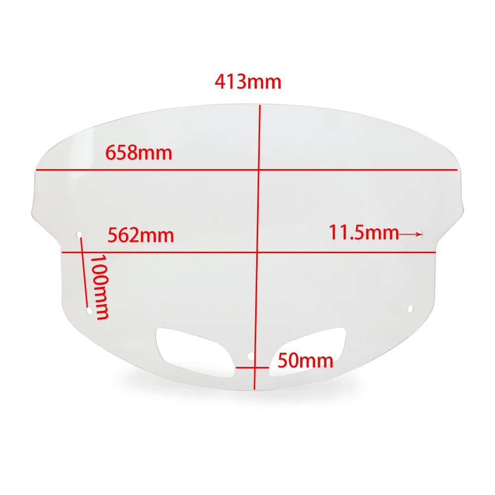 Лобовое стекло мотоцикла 14 дюймов обтекатель из АБС-пластика дефлектор ветра для