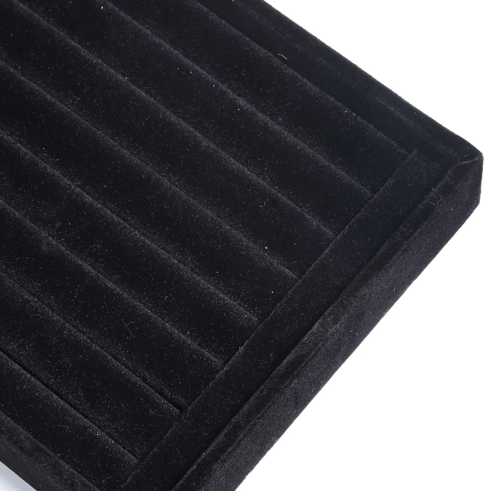 

1 шт. бархатный лоток для хранения ювелирных изделий, кольцо, серьги, витрина, брошь, классификационный органайзер для рукоделия, изысканный чехол-лоток