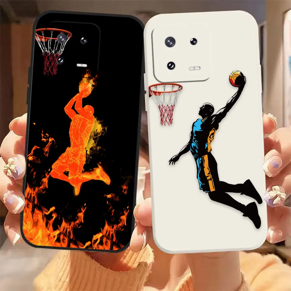 

Basketball Shooting Dunk Case For Xiaomi 13 12 12S 11 11T 10 10S 9 9SE 8 8SE Pro Ultra Lite Colour Liquid Case Cover Funda Cqoue