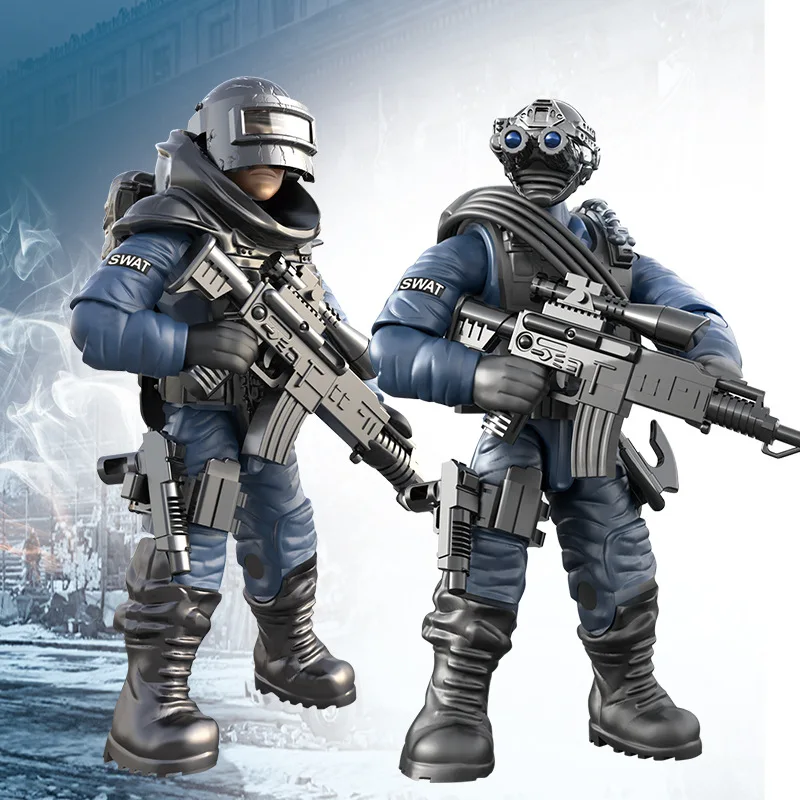 WW2 Eagle Special Forces Военные солдаты SWAT Фигурки спецназа Модель Строительные блоки