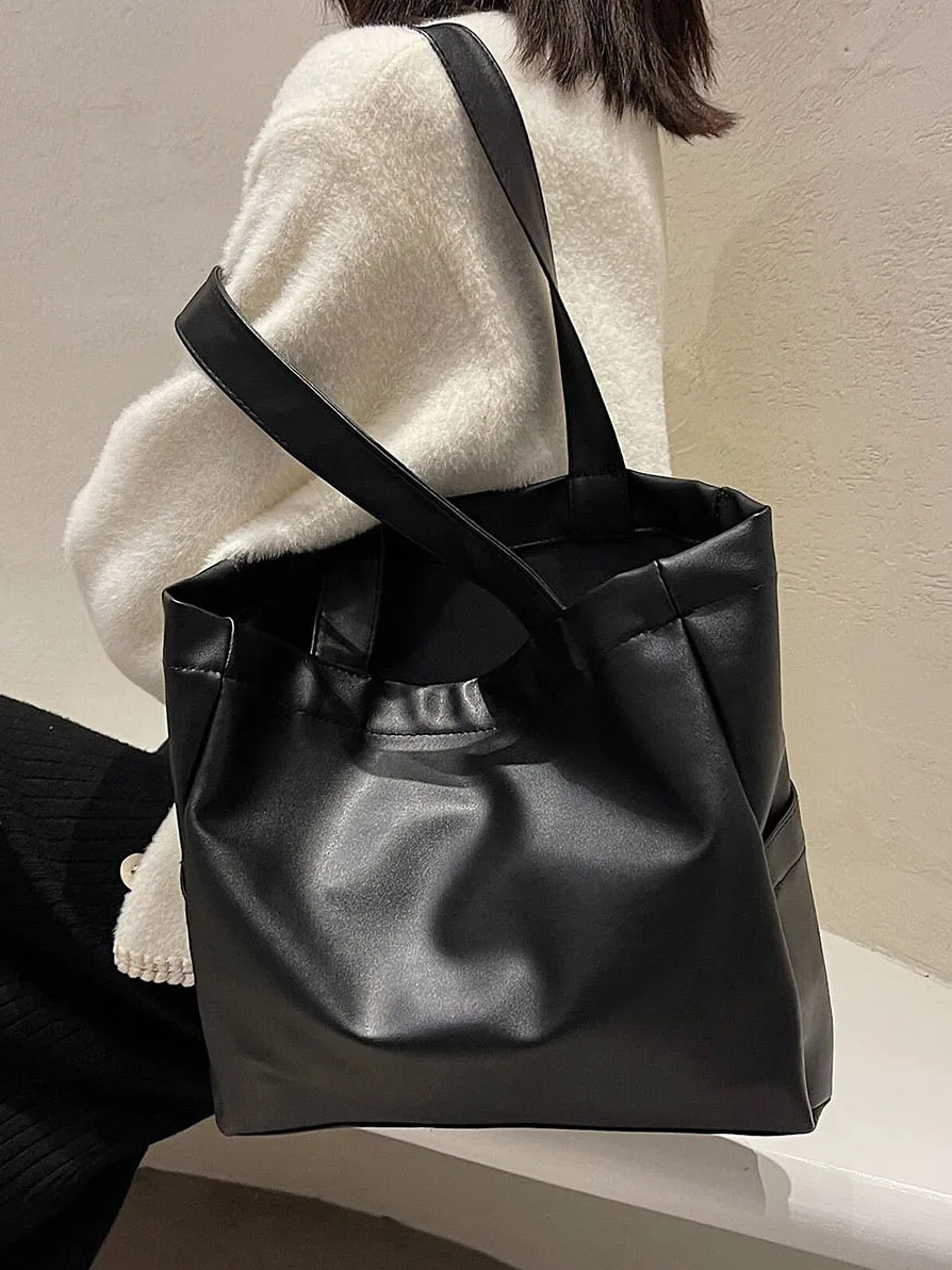 

2022 New Arrivial Large Capacity Shoulder Bag For Women Ladies Pu Leather Totes Femael Fashion Handbags And Purse Bolsa
