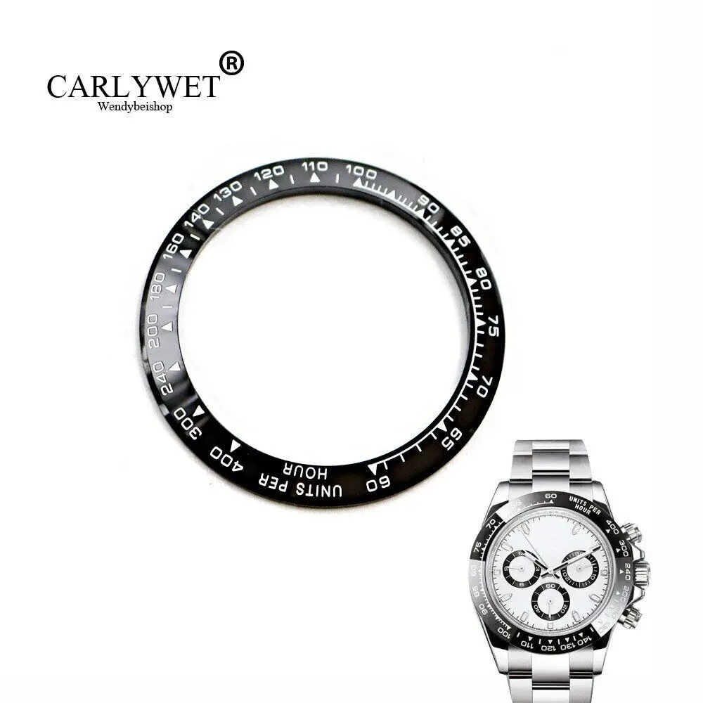 

TOP Ceramic Black White Writing 38.6mm Watch Bezel for Dayto 116500 - 116520