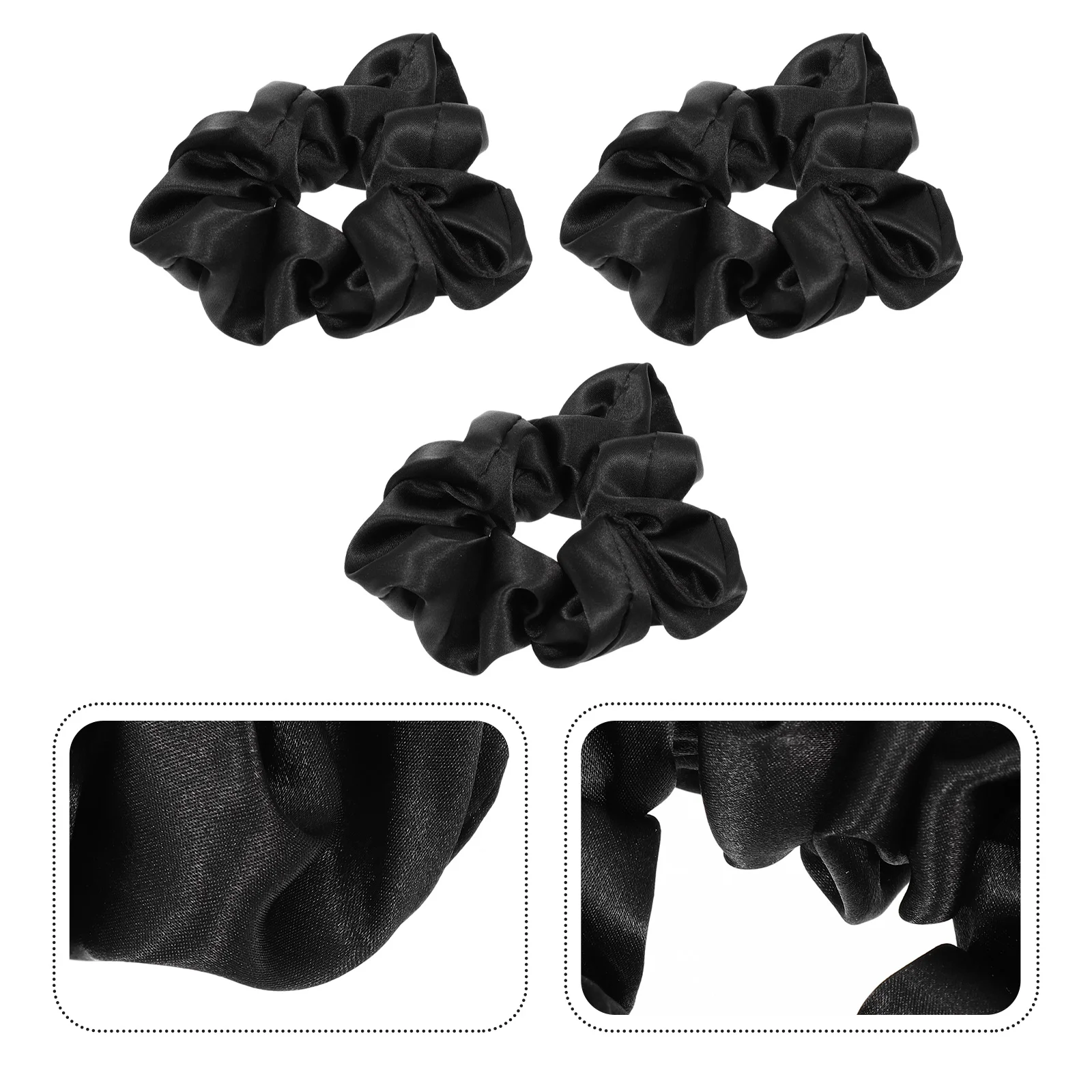 

Hair Ties Scrunchies Satin Scrunchy Silk Ropes Elastic Bands Black Gymnastics Soft Band Skinny Bridesmaid Tieringswomen