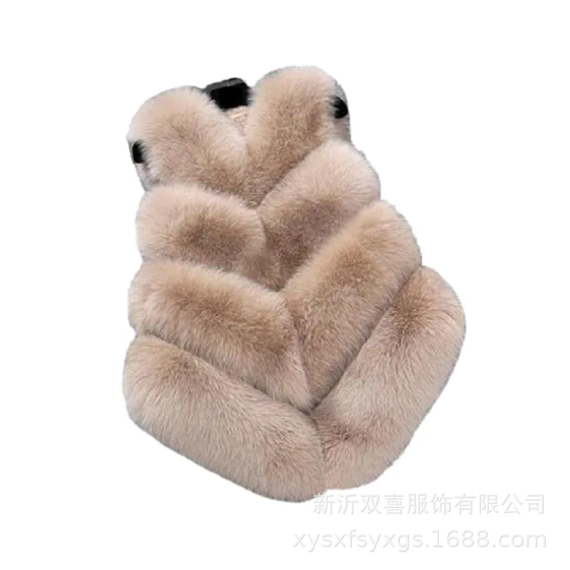 2022 Fur Autumn and Winter New Fashion Women's Slim Fit Fur Vest Fur Coat