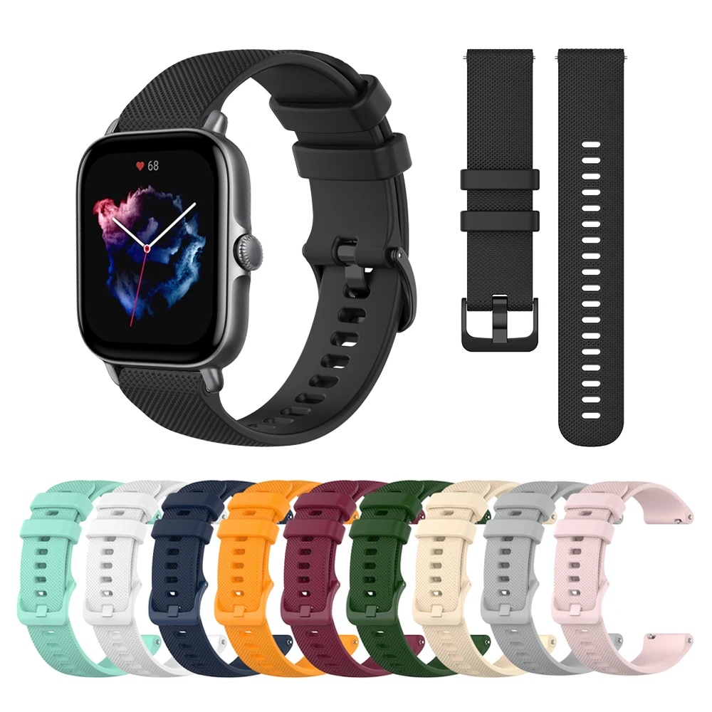 

Ремешок силиконовый спортивный для Huami Amazfit GTS3, сменный Браслет для часов Amazfit GTS Bip GTR 42 мм GTS2, 20 мм