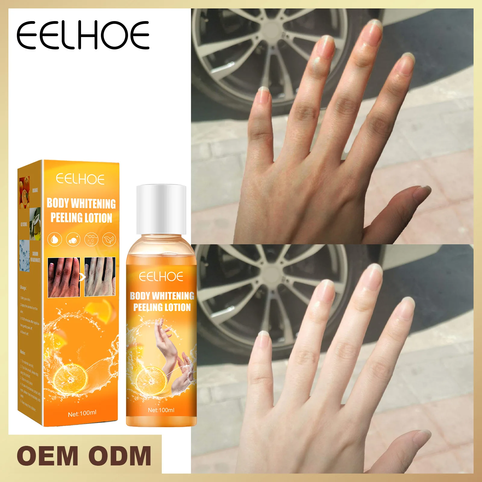 EELHOE Orange Peel Exfoliating Gel Darkening Brightening Hydrating Brightening Skin Lightening Melanin Gel