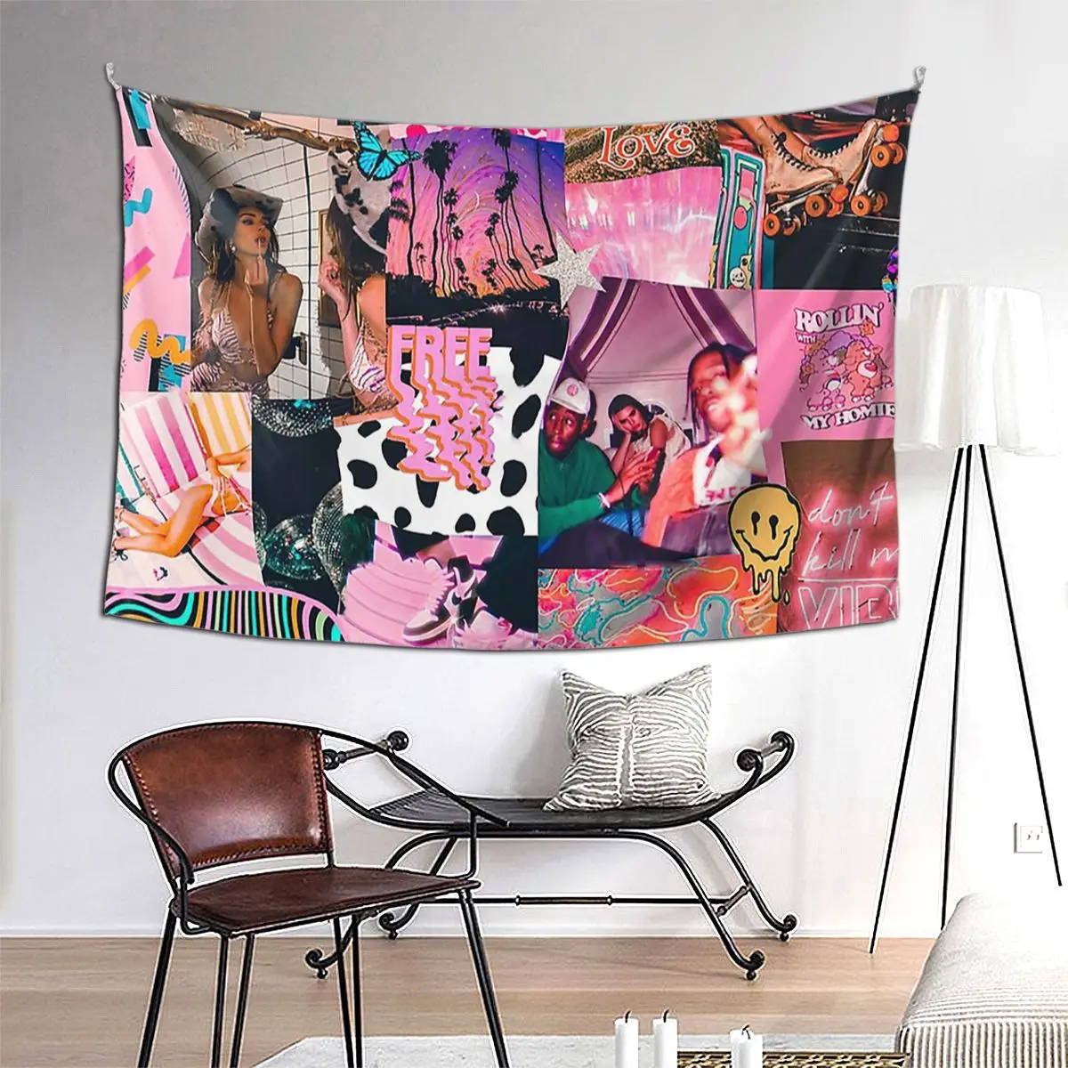 

Trippy Baby Collage Tapestry Funny Wall Hanging Aesthetic Home Decor Tapestries for Living Room Bedroom Dorm Room